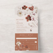 Herbst-Wildblume All In One Einladung (Innen Boden)