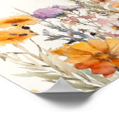 Herbst-Wildblume Begrüßung Tee-Brautparty-Poster Poster (Ecke)