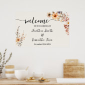 Herbst Wildblume Begrüßungsfeier Empfang Poster (Küche)