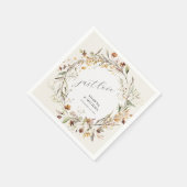 Herbst Wildblume Blumenreath Herbst BOHO Hochzeit Serviette (Ecke)