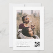 Herbst-Wildblume Botanisches Monogramm QR-Code Hoc Einladung (Rückseite)