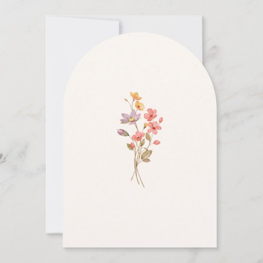 Herbst-Wildblume Einladung (Rückseite)