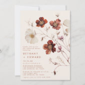 Herbst Wildblume Field Probe Dinner Einladung (Vorderseite)