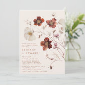 Herbst Wildblume Field Probe Dinner Einladung (Stehend Vorderseite)