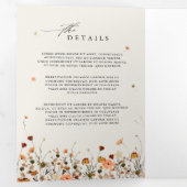 Herbst Wildblume Garden Botanische Boho chische Ho Dreifach-gefaltete Programmkarte (Innen Erste Seite)