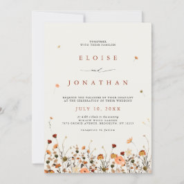 Herbst Wildblume Garden Floral Boho chic Wedding Einladung