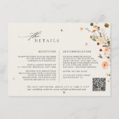 Herbst Wildblume Garden Floral Boho Hochzeit Detai Begleitkarte (Vorderseite)