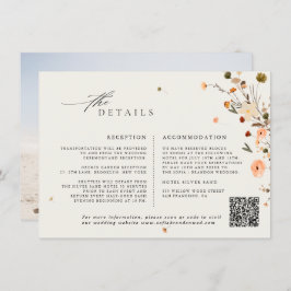 Herbst Wildblume Garden Floral Boho Hochzeit Detai Begleitkarte