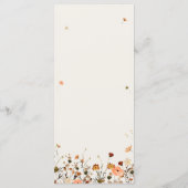 Herbst Wildblume Garden Floral Boho Hochzeit Menükarte (Rückseite)