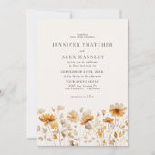 Herbst-Wildblume Hochzeit Einladung (Vorderseite)
