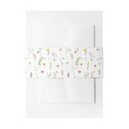 Herbst-Wildblume-Hochzeitsband Einladungsbanderole