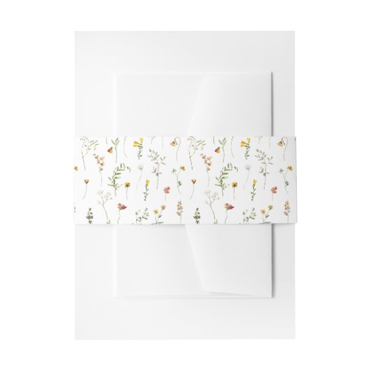 Herbst-Wildblume-Hochzeitsband Einladungsbanderole (Vorderseite Beispiel)