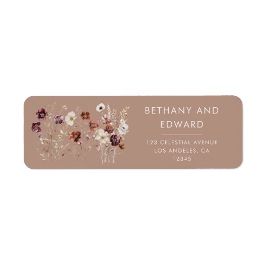 Herbst-Wildblume Meadow Taupe Hochzeit (Vorne)