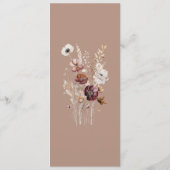 Herbst-Wildblume Menükarte (Rückseite)