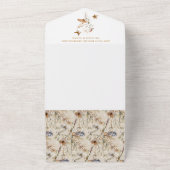 Herbst Wildblume Minimalistisch Elegante Babydusch All In One Einladung (Außenbereich)