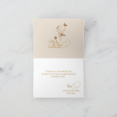 Herbst Wildblume Minimalistisch Elegante Babydusch Dankeskarte (Innenseite)