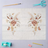 Herbst Wildblume Pampas Gras Rustikale Holzdekoupa Seidenpapier (Basteln)