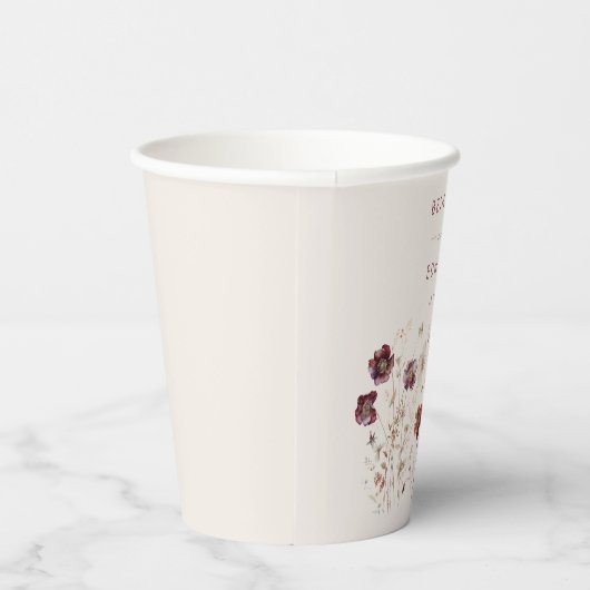 Herbst-Wildblume Pappbecher (Rechts)