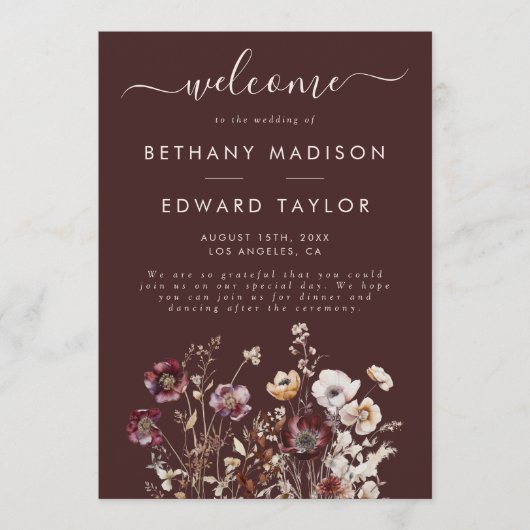 Herbst-Wildblume Programm (Vorderseite)