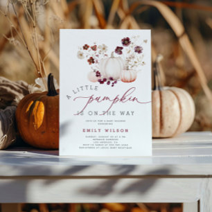Herbst Wildblume Pumpkin Baby Dusche Einladung