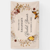 Herbst-Wildblumen-Aquarell-Junggesellinnen-Abschie Banner (Vertikal)