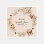 Herbst-Wildblumen-Aquarell-Papier-Serviette Serviette (Vorderseite)