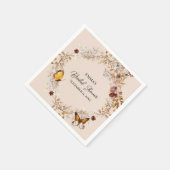 Herbst-Wildblumen-Aquarell-Papier-Serviette Serviette (Ecke)