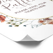 Herbst Wildblumen Aquarellfarben Windeln Raffelpos Poster (Ecke)