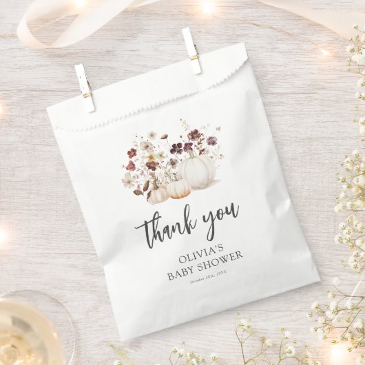 Herbst-Wildblumen-Baby-Party Geschenktütchen (Ausgeschnitten)