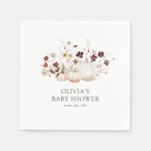 Herbst-Wildblumen-Baby-Party Serviette (Vorderseite)
