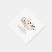 Herbst-Wildblumen-Baby-Party Serviette (Ecke)