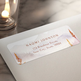 Herbst-Wildblumen-Berg-Rustikale-Rücksendeadresse