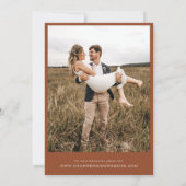 Herbst Wildblumen Brawn Herbst Foto Moderne Hochze Einladung (Rückseite)