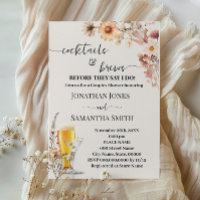 Herbst Wildblumen Cocktails & Brews Paare Dusche