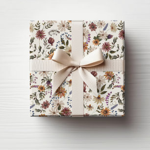 Herbst-Wildblumen-Geschenkpapier Geschenkpapier