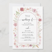 Herbst Wildblumen Hochzeit Einladung (Vorderseite)