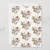 Herbst-Wildblumen-Hochzeit Einladung (Rückseite)