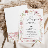 Herbst Wildblumen Hochzeit Einladung