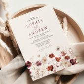 Herbst-Wildblumen-Hochzeit Einladung