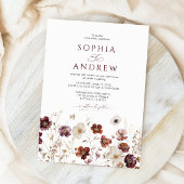 Herbst-Wildblumen-Hochzeit Einladung