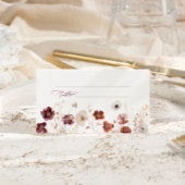 Herbst-Wildblumen-Hochzeit Platzkarte