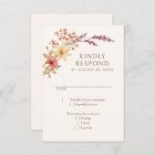 Herbst-Wildblumen Hochzeit RSVP Karte (Vorne/Hinten)