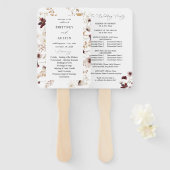 Herbst-Wildblumen-Hochzeitsprogramm Fächer (Vorne und Hinten)