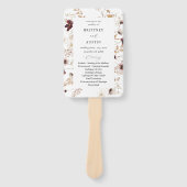 Herbst-Wildblumen-Hochzeitsprogramm Fächer (Vorderseite)