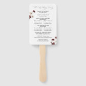 Herbst-Wildblumen-Hochzeitsprogramm Fächer (Rückseite)