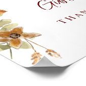 Herbst-Wildblumen-Karten-Geschenke Hochzeitplakat Poster (Ecke)