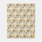 Herbst-Wildblumen-Muster Fleecedecke (Vorderseite)