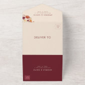 Herbst-Wildblumen QR-Code UAWG Herbsthochzeit All In One Einladung (Außenbereich)