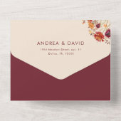 Herbst-Wildblumen QR-Code UAWG Herbsthochzeit All In One Einladung (Rückseite)