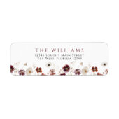 Herbst-Wildblumen-Rücksendeadressen-Aufkleber (Vorne)